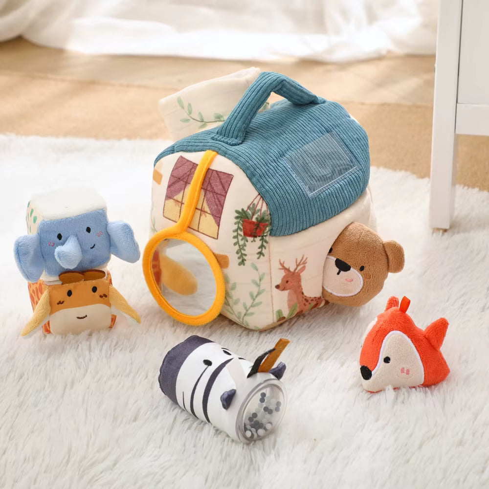 Cocon Montessori Ferme Musicale En Peluche Avec Animaux Pour Bébé