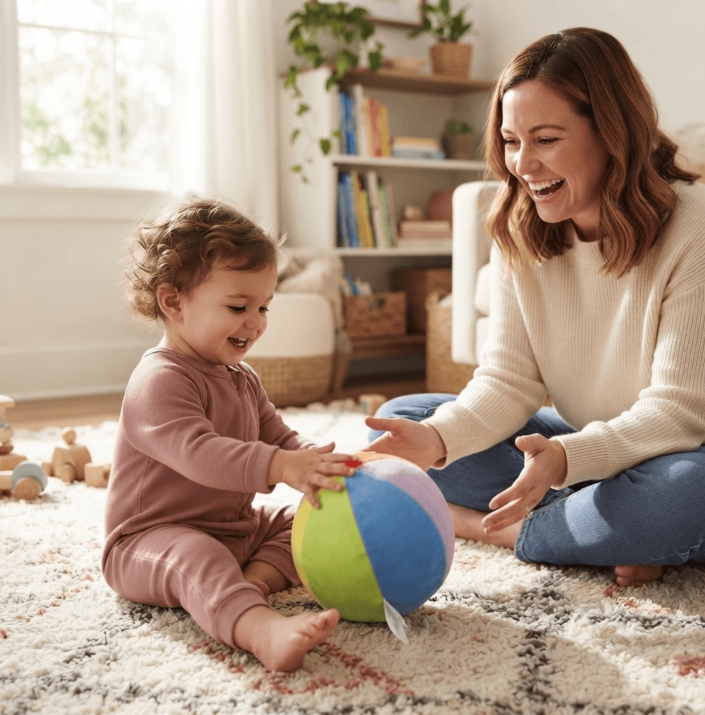Cocon Montessori Balle D'Éveil Sensorielle En Peluche Multicolore Avec Clochette Pour Bébé