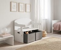 Cocon Montessori Banc Convertible En Bureau 3 En 1 Avec Coffre De Rangement
