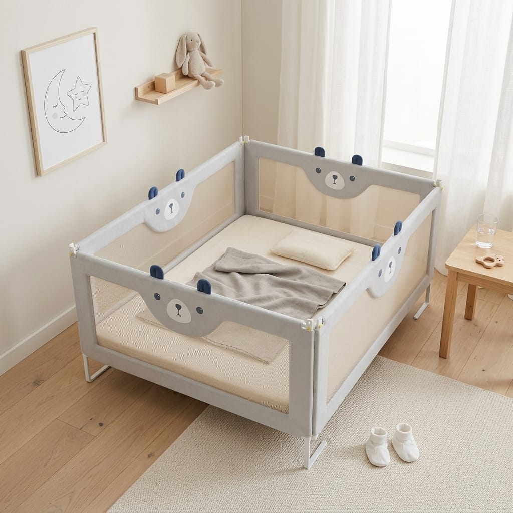 Cocon Montessori Barrière De Sécurité Pour Lit De Bébé