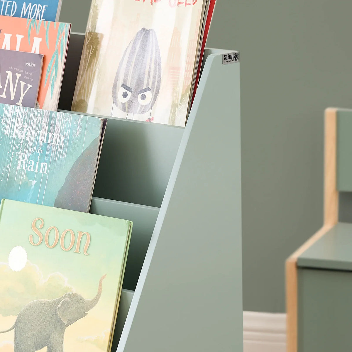 Cocon Montessori Bibliothèque Murale Avec Bac De Rangement Jouet