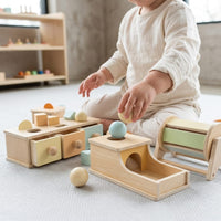 Cocon Montessori Boîte À Formes Et Tambour D'Éveil Montessori En Bois