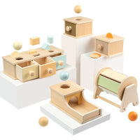 Cocon Montessori Boîte À Formes Et Tambour D'Éveil Montessori En Bois