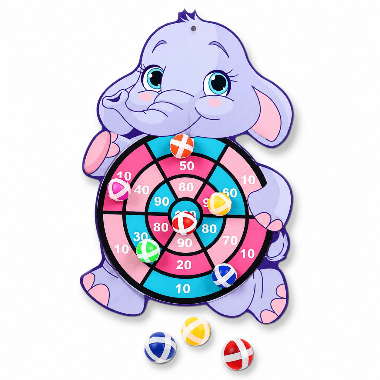 Cocon Montessori Cible De Fléchettes Murale Avec Balles Scratch Motifs Animaux Pour Enfants