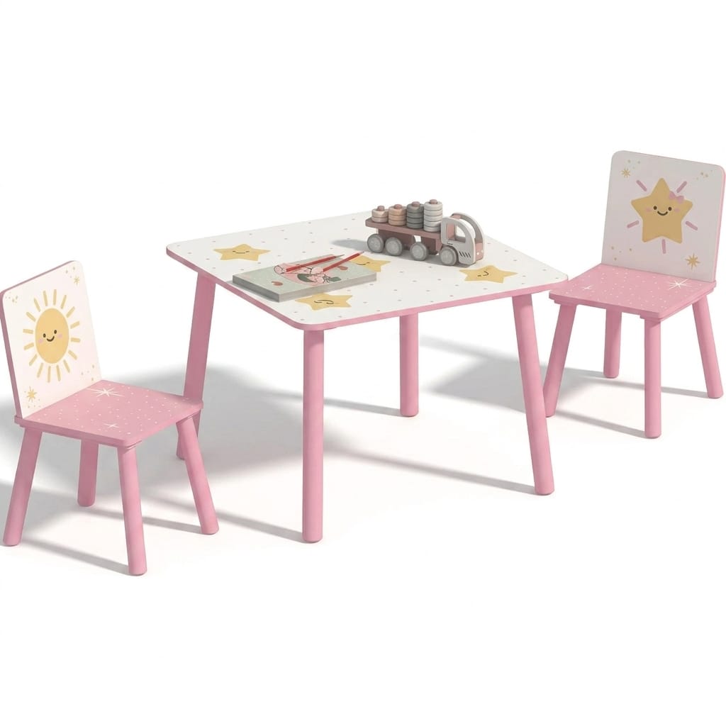 Cocon Montessori Ensemble Table Et Chaises En Bois Pour Enfant
