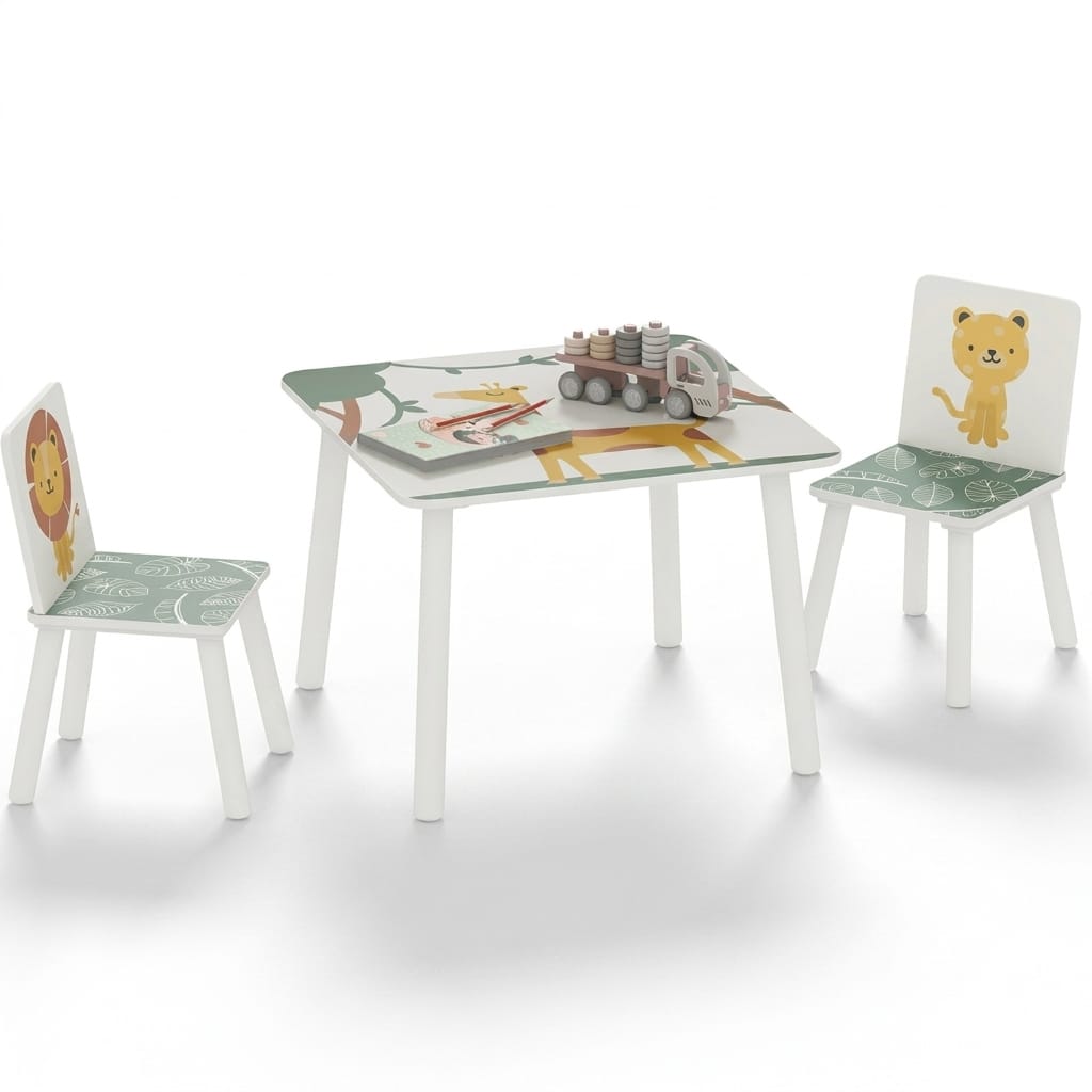 Cocon Montessori Ensemble Table Et Chaises En Bois Pour Enfant