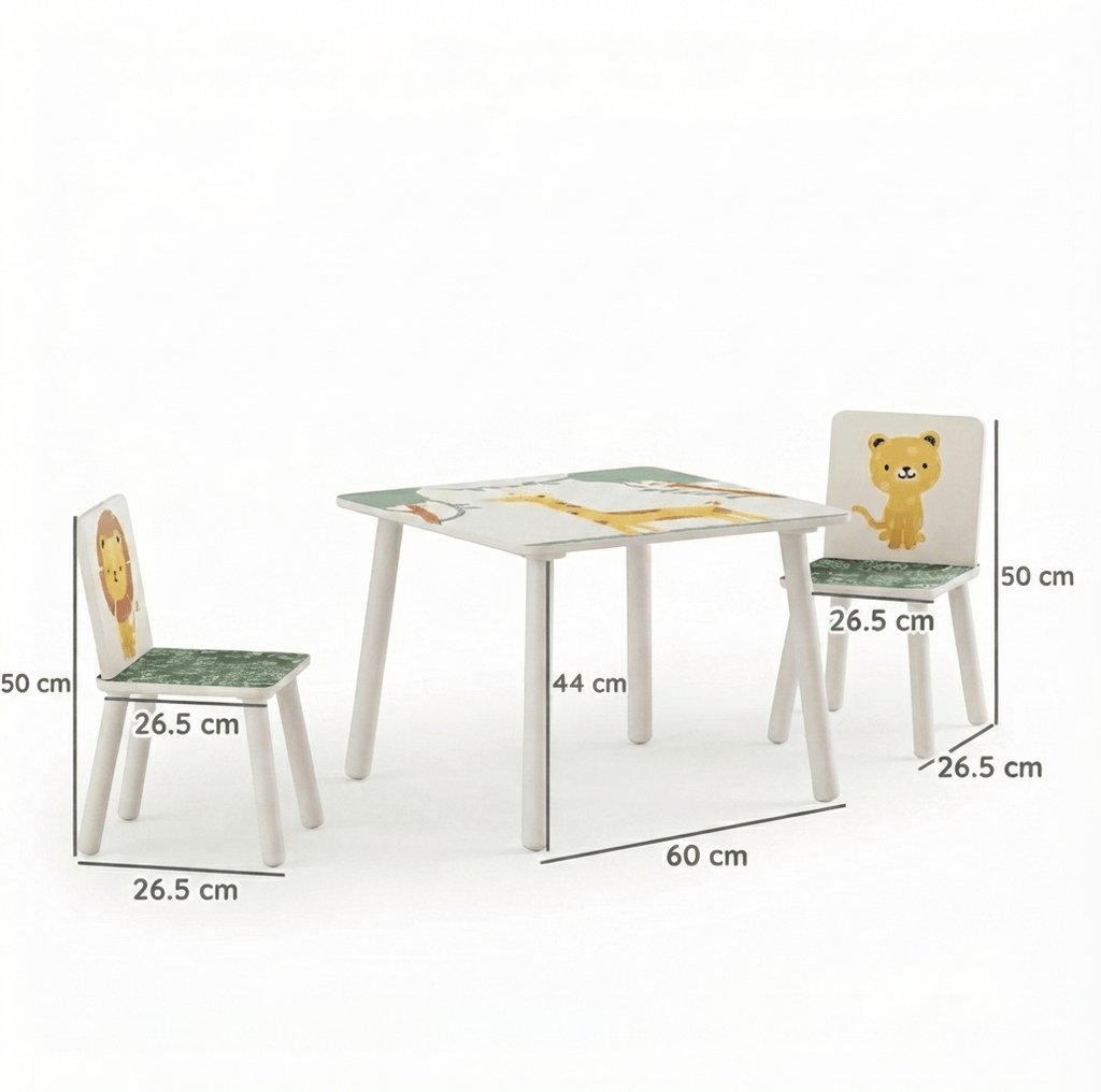 Cocon Montessori Ensemble Table Et Chaises En Bois Pour Enfant