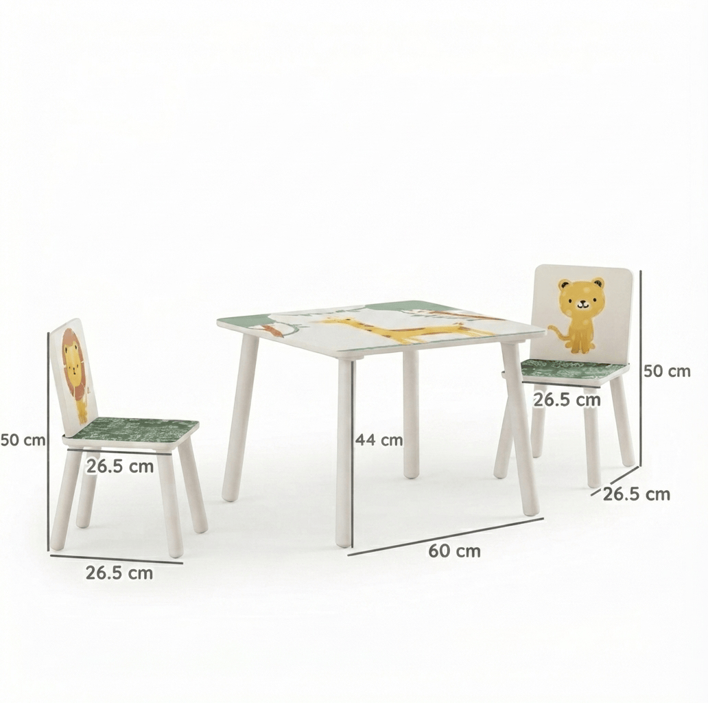 Cocon Montessori Ensemble Table Et Chaises En Bois Pour Enfant