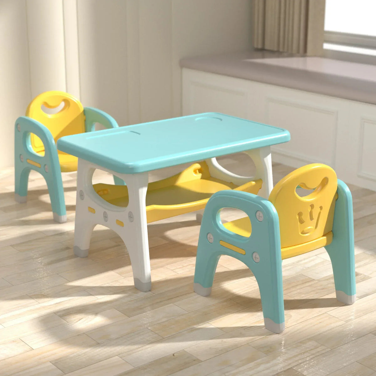 Cocon Montessori Ensemble Table Et Chaises En Plastique Pour Enfant