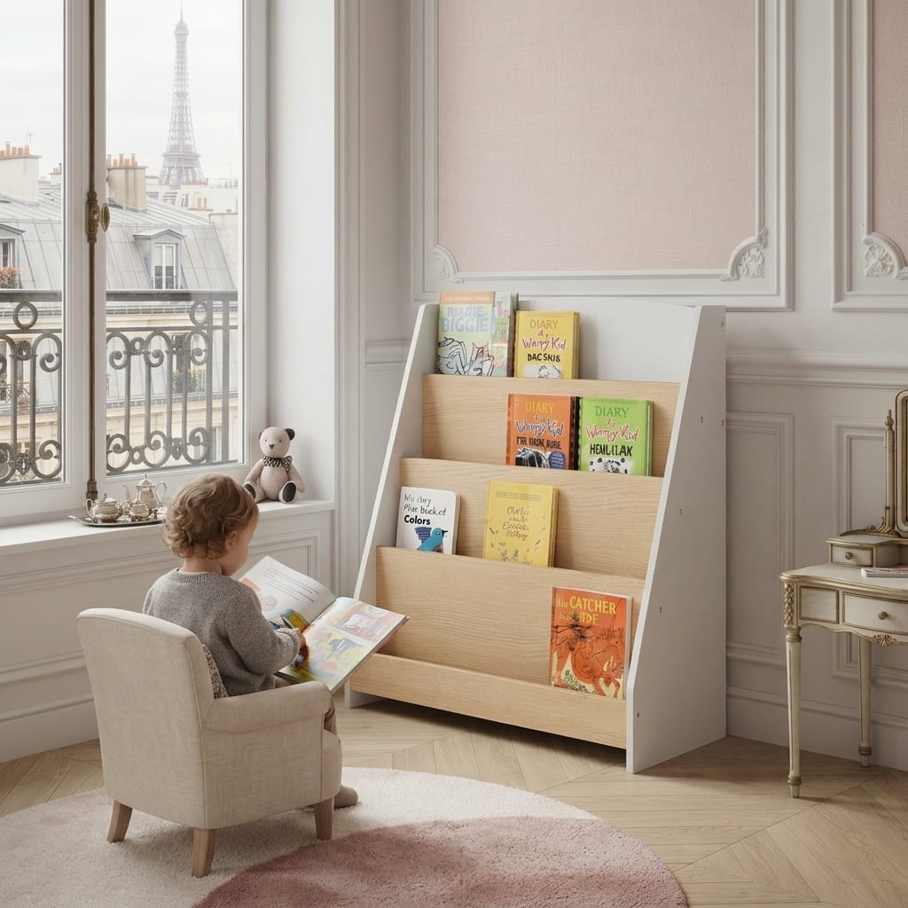 Cocon Montessori Étagère À Livres Montessori À 4 Niveaux