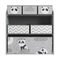 Cocon Montessori Étagère De Rangement Avec Bacs En Tissu