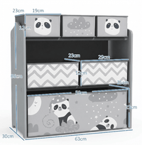 Cocon Montessori Étagère De Rangement Avec Bacs En Tissu
