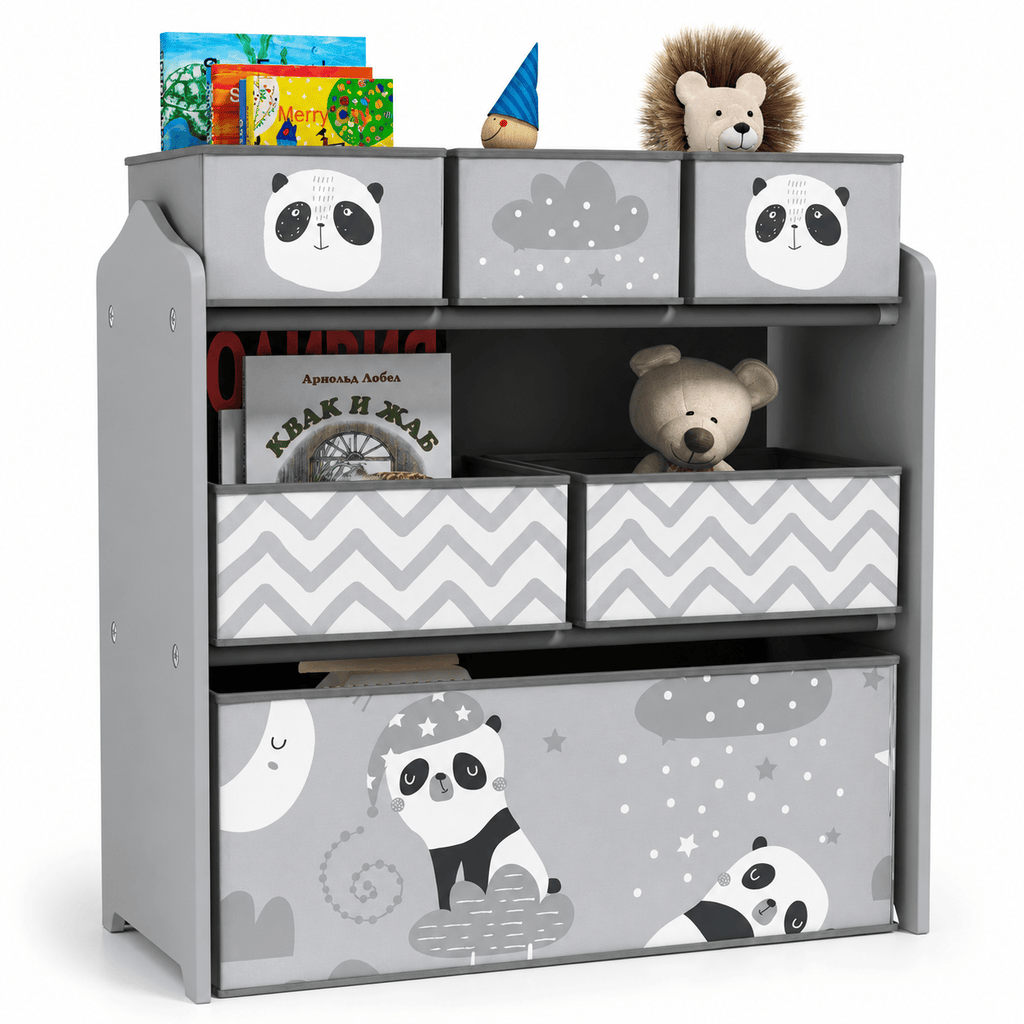 Cocon Montessori Étagère De Rangement Avec Bacs En Tissu