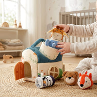Cocon Montessori Ferme Musicale En Peluche Avec Animaux Pour Bébé