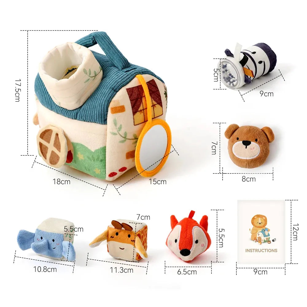 Cocon Montessori Ferme Musicale En Peluche Avec Animaux Pour Bébé