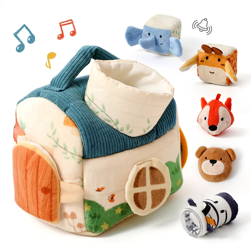 Cocon Montessori Ferme Musicale En Peluche Avec Animaux Pour Bébé