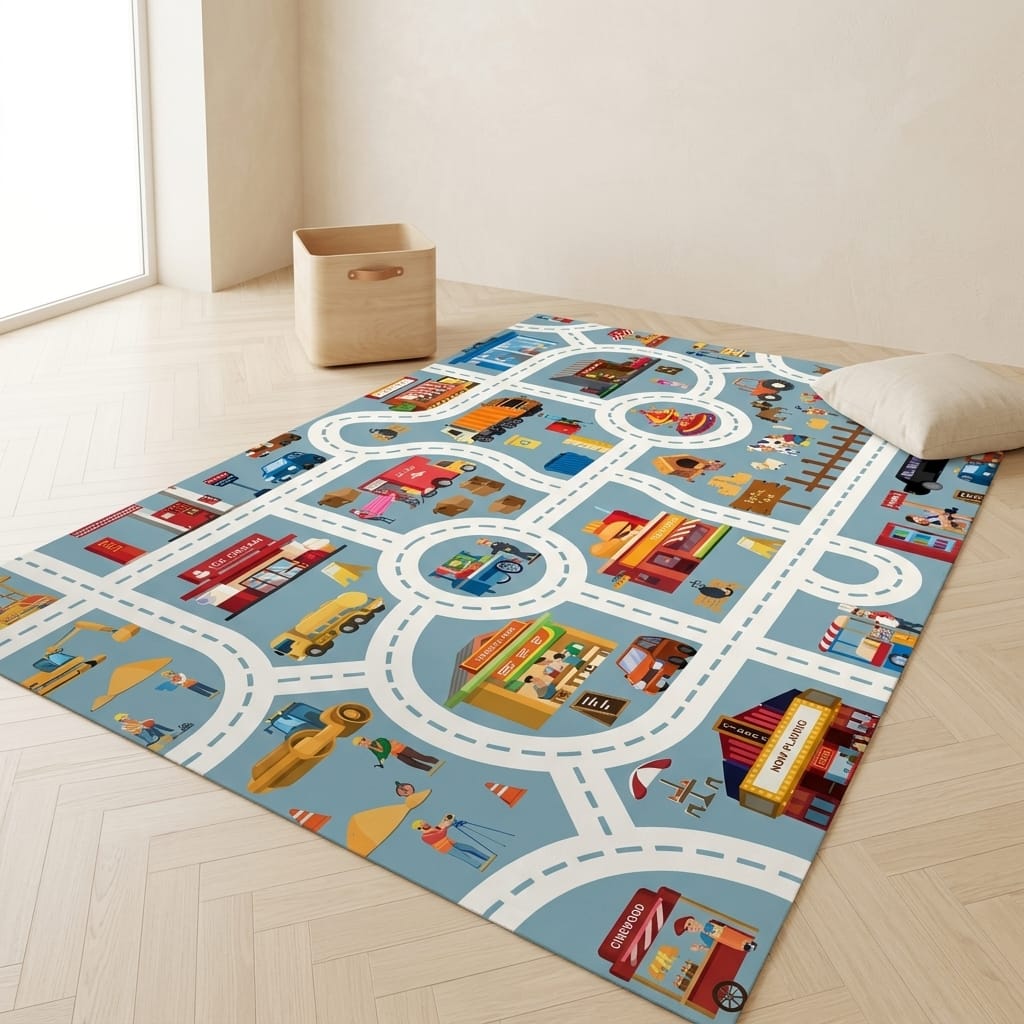 Cocon Montessori Grand Tapis De Jeu Route