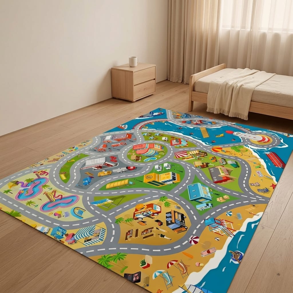 Cocon Montessori Grand Tapis De Jeu Route