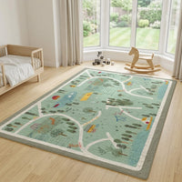 Cocon Montessori Grand Tapis Décoratif De Route Pour Chambre D'Enfant