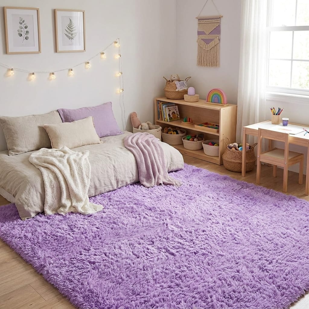Cocon Montessori Grand Tapis Uni Tout Doux