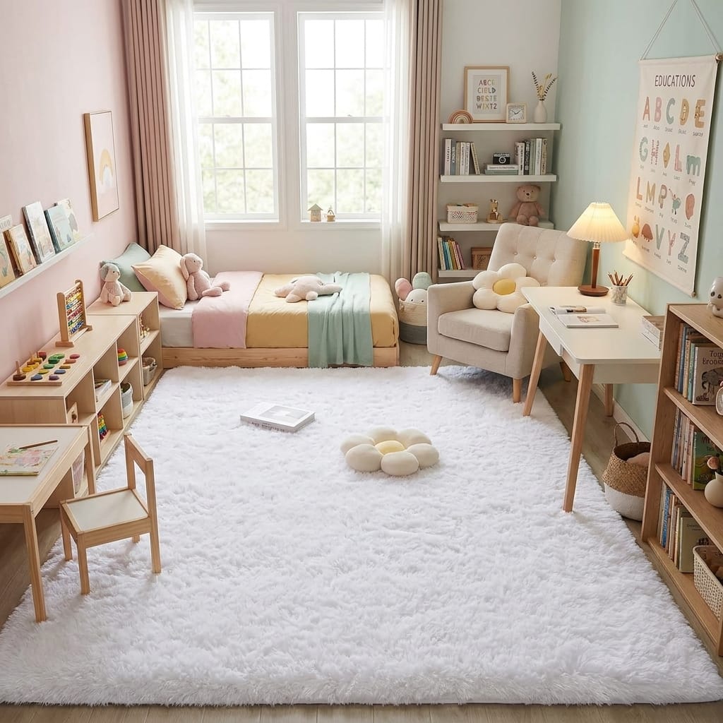 Cocon Montessori Grand Tapis Uni Tout Doux