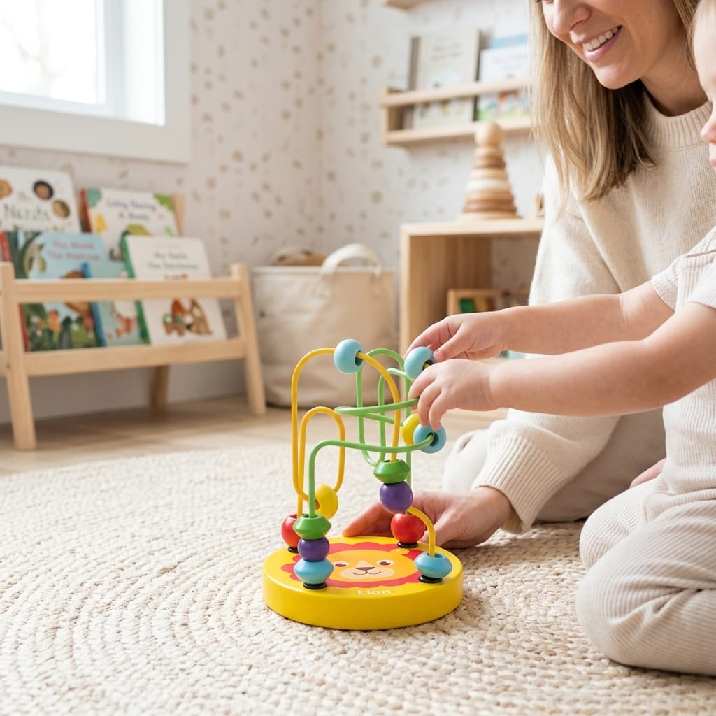 Cocon Montessori Jeu D'Éveil En Bois Avec Boules