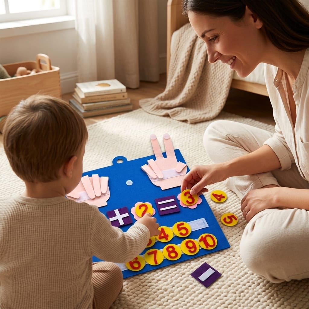 Cocon Montessori Jouet D'Apprentissage Des Chiffres En Feutrine