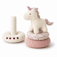 Cocon Montessori Jouet D'Éveil Empilable En Peluche Forme Licorne Pour Bébé