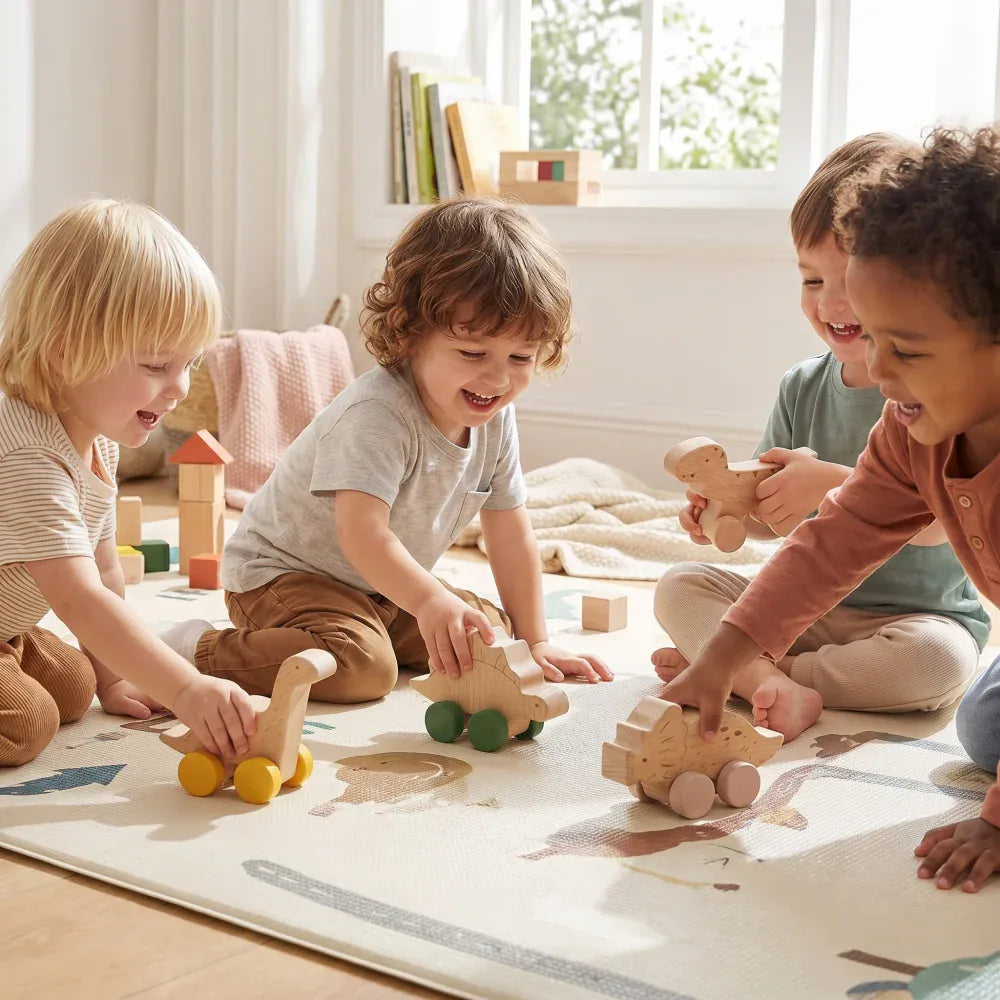 Cocon Montessori Jouet En Bois Forme Voiture Et Dinosaure Pour Bébé