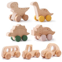 Cocon Montessori Jouet En Bois Forme Voiture Et Dinosaure Pour Bébé