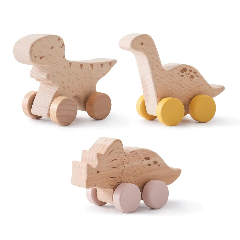 Cocon Montessori Jouet En Bois Forme Voiture Et Dinosaure Pour Bébé