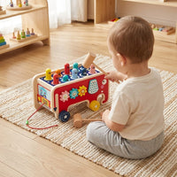 Cocon Montessori Jouet Musical En Bois Forme Éléphant Pour Enfant