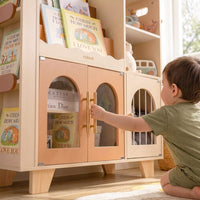 Cocon Montessori Meuble De Rangement Combiné Étagère Et Jouets