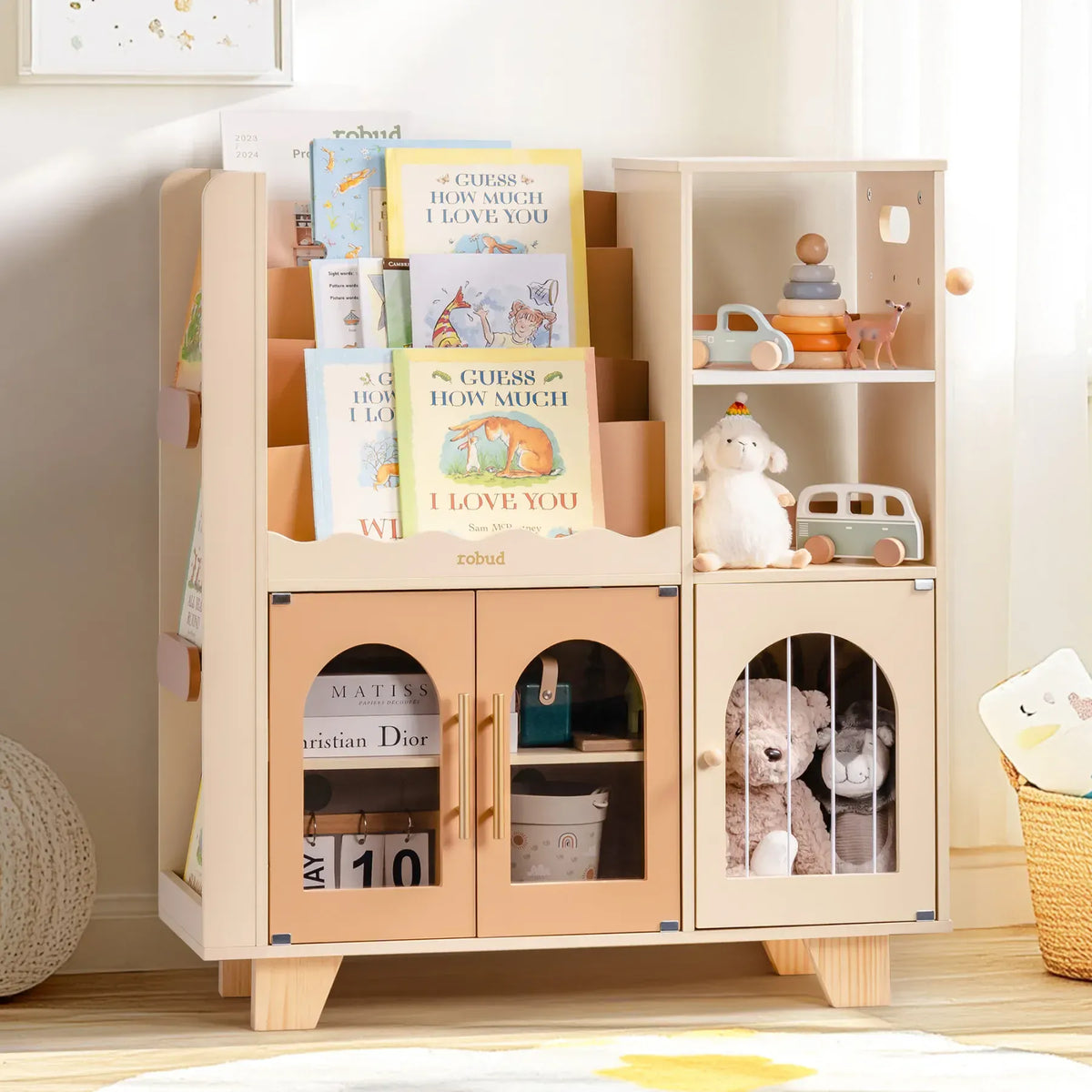 Cocon Montessori Meuble De Rangement Combiné Étagère Et Jouets