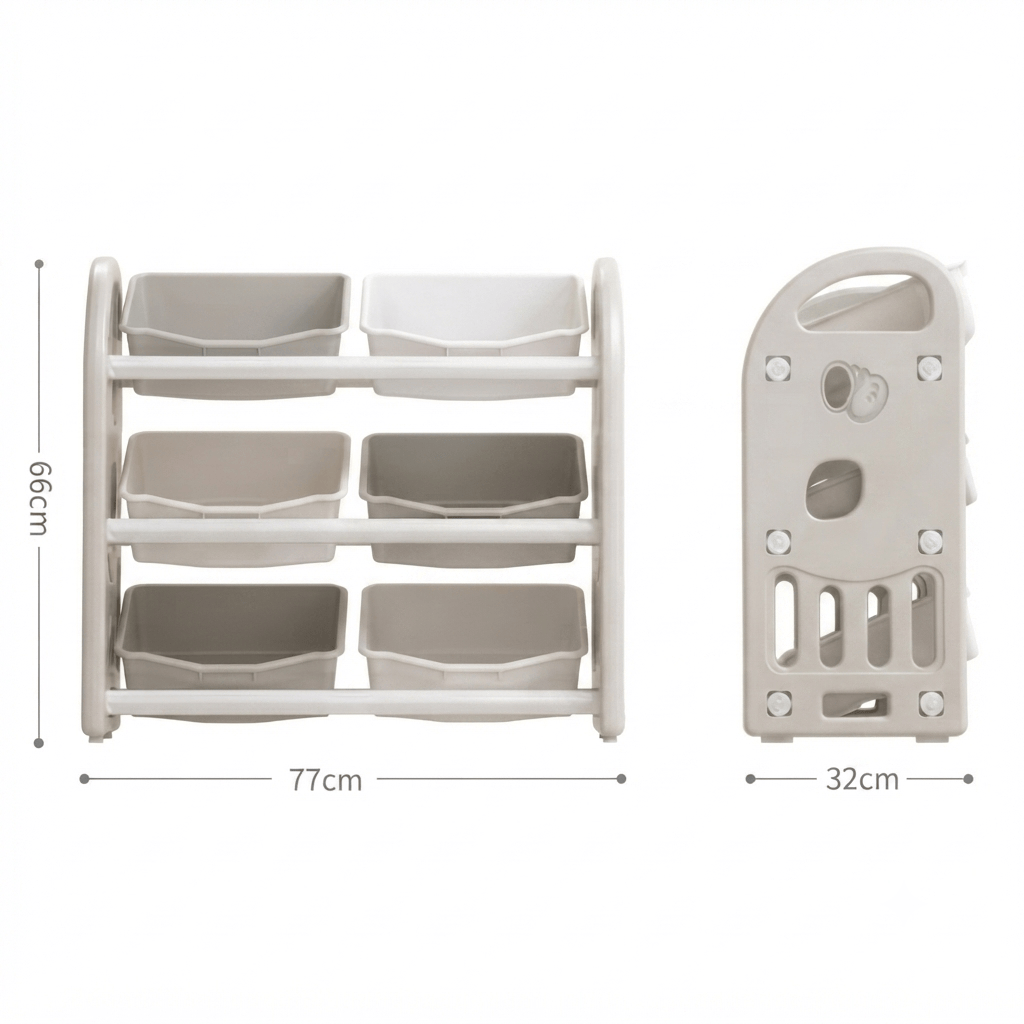 Cocon Montessori Meuble De Rangement Pour Jouets Avec Bacs Basculants