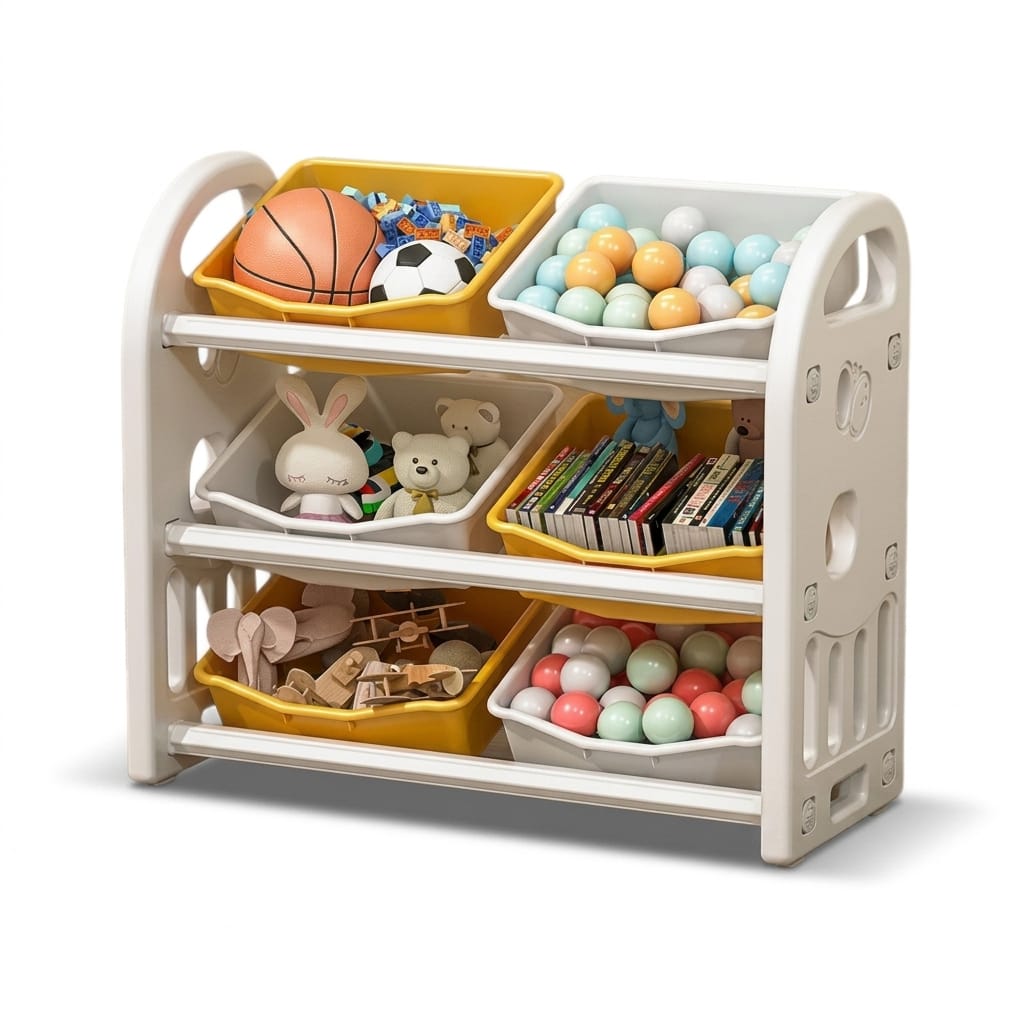 Cocon Montessori Meuble De Rangement Pour Jouets Avec Bacs Basculants