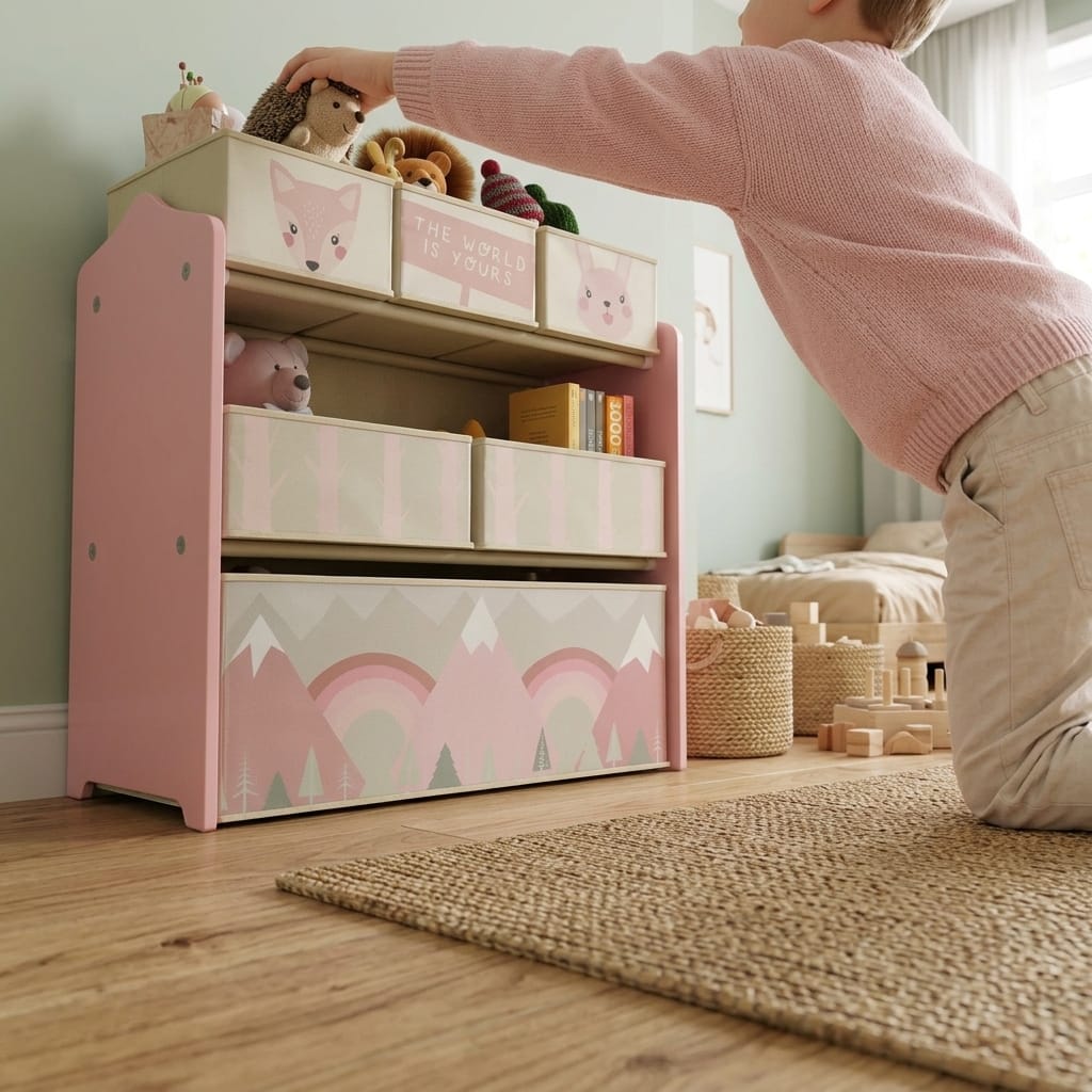 Cocon Montessori Meuble De Rangement Pour Jouets Enfant
