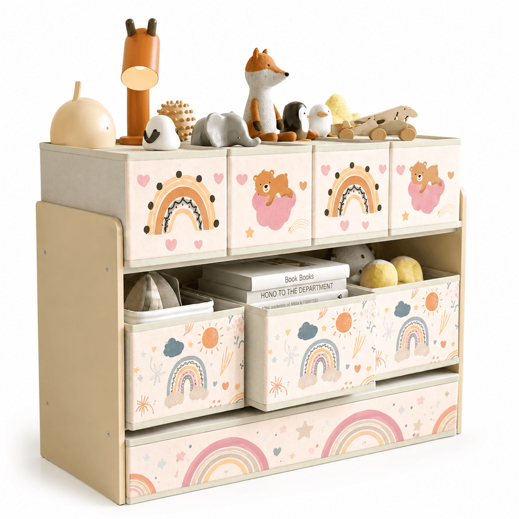 Cocon Montessori Organisateur De Rangement Avec Bacs Amovibles Pour Chambre Enfant