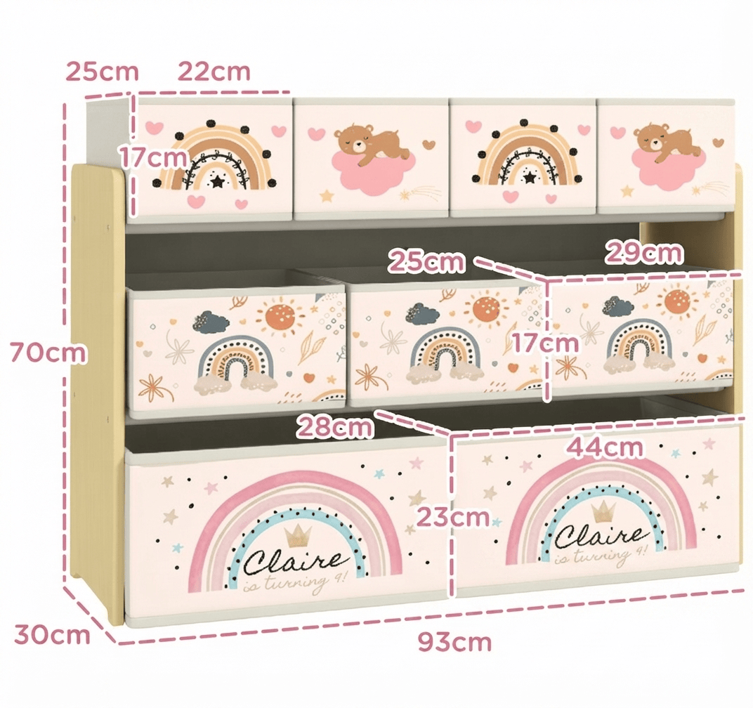 Cocon Montessori Organisateur De Rangement Avec Bacs Amovibles Pour Chambre Enfant