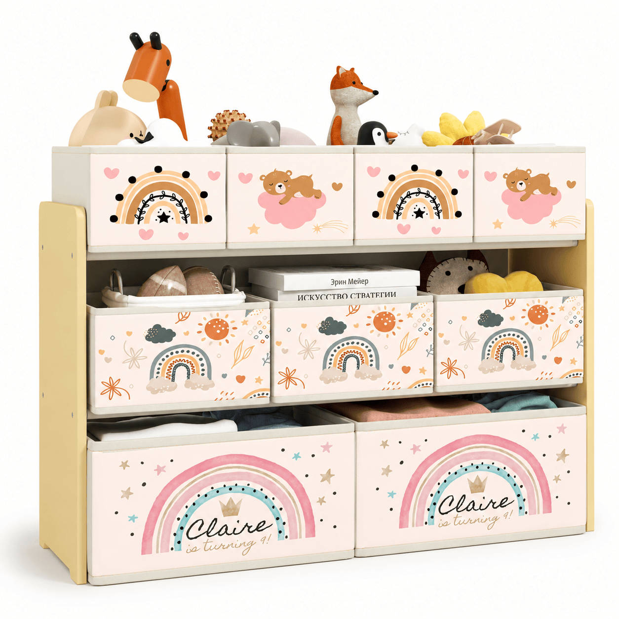 Cocon Montessori Organisateur De Rangement Avec Bacs Amovibles Pour Chambre Enfant