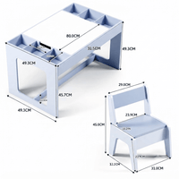 Cocon Montessori Petite Table Multifonction En Bois Avec Chaises Et Bacs De Rangement