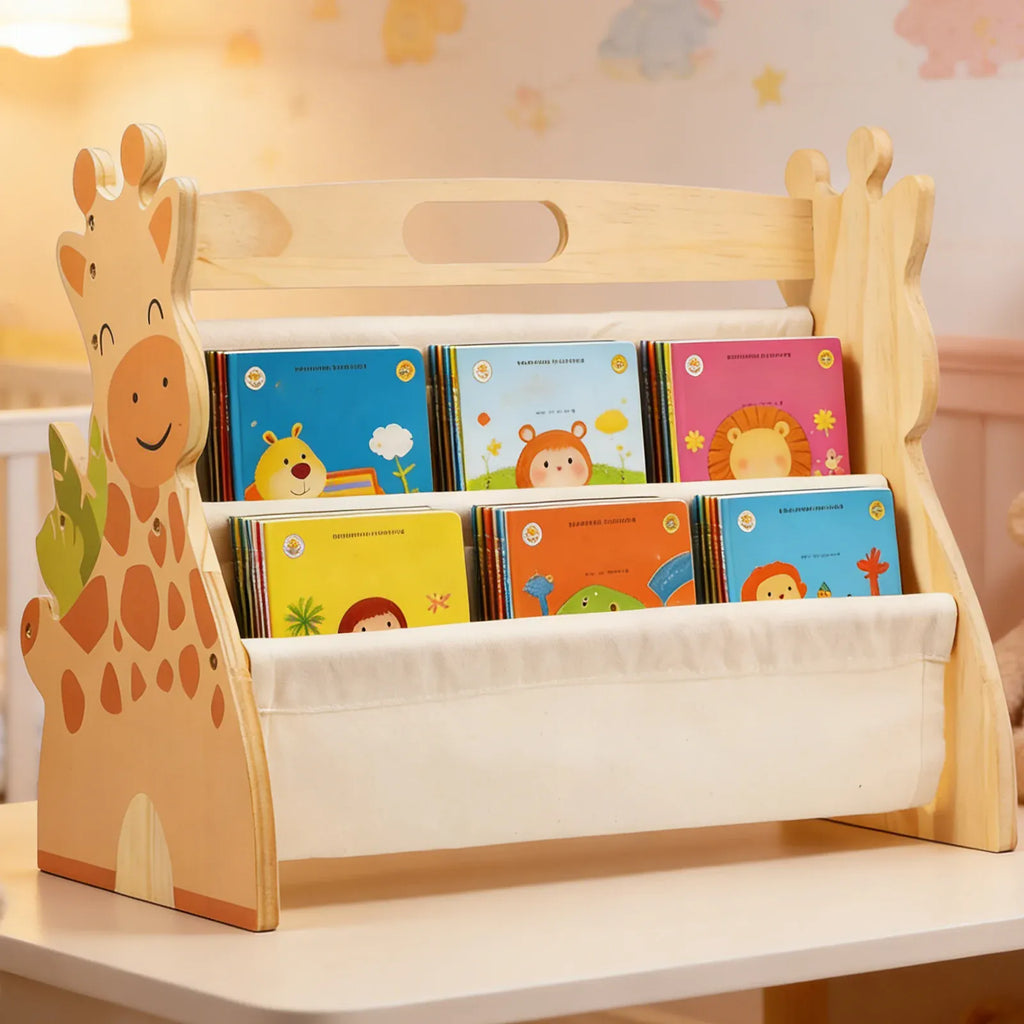 Cocon Montessori Porte-Livres Double Face En Bois Pour Enfant