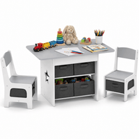 Cocon Montessori Table D'Activité Avec Tiroirs Et Chaises Pour Enfant