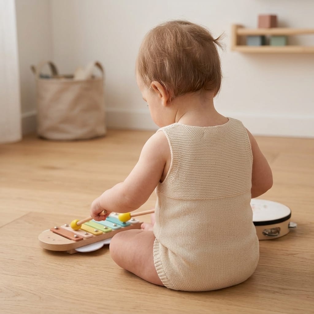 Cocon Montessori Table Musicale D'Éveil Et Xylophone En Bois Montessori