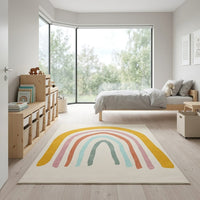 Cocon Montessori Tapis Arc En Ciel Boho Enfant
