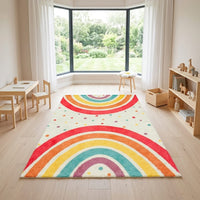 Cocon Montessori Tapis Arc En Ciel Boho Enfant