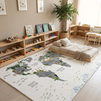 Cocon Montessori Tapis Carte Du Monde Animaux Enfant