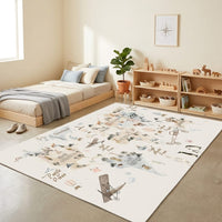 Cocon Montessori Tapis Carte Du Monde Animaux Enfant