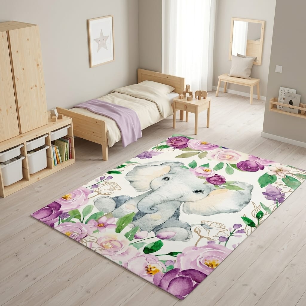 Cocon Montessori Tapis Chambre Enfant Animaux De La Jungle