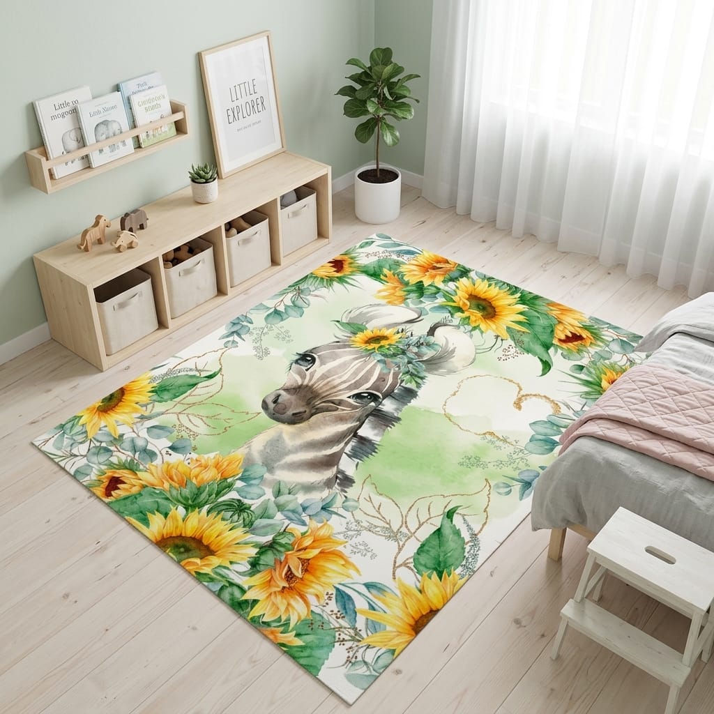Cocon Montessori Tapis Chambre Enfant Animaux De La Jungle